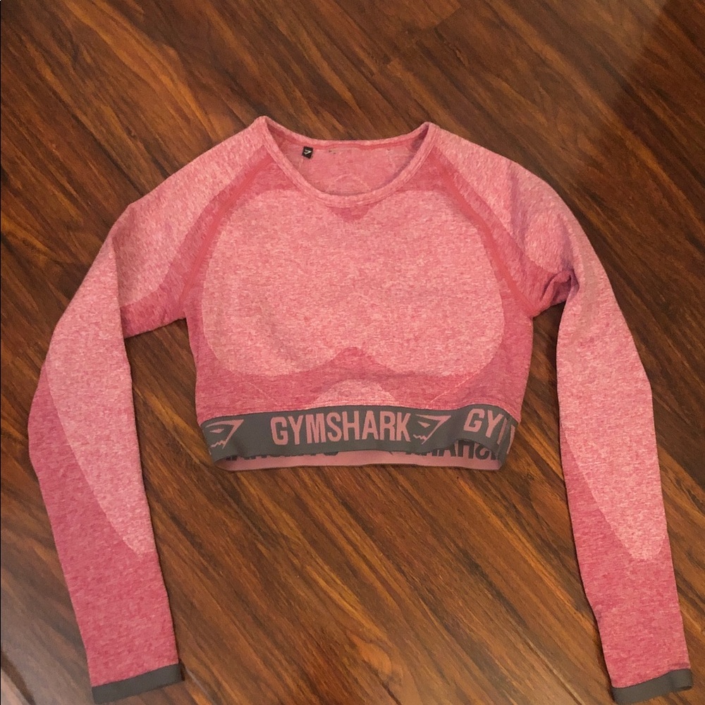 Gymshark Heathered Pink Crop Top